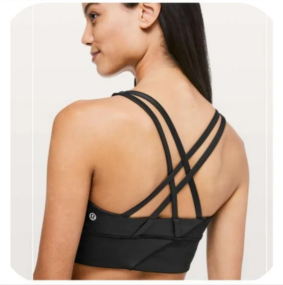 Lululemon Energy Bra Long Line "Special Edition Cire | Black | 8 - Picture 5 of 8